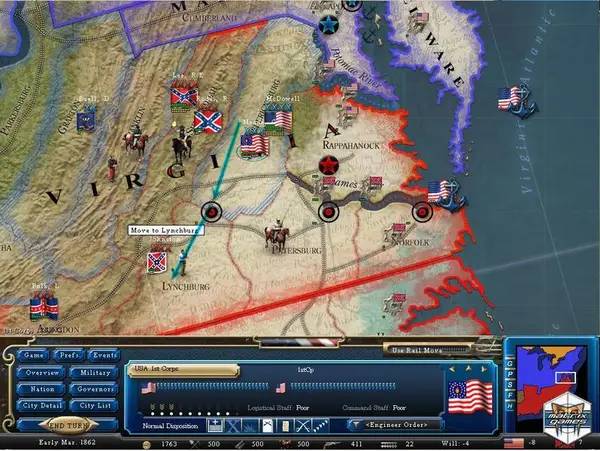 Кадр с взаимодействием персонажа и объекта в Forge of Freedom  The American Civil War