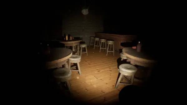 Кадр с взаимодействием персонажа и объекта в Fortune Follow  The Mansion
