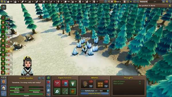 Кадр с взаимодействием персонажа и объекта в Founders' Fortune