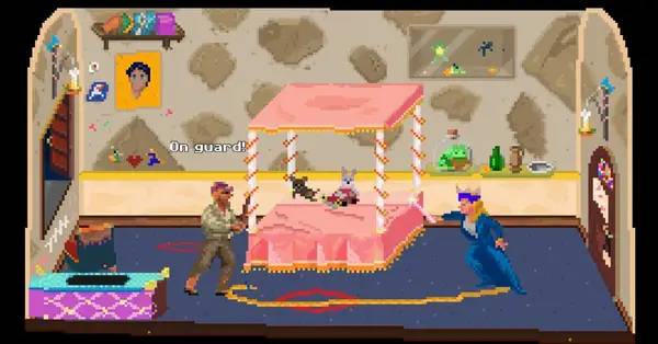 Кадр с взаимодействием персонажа и объекта в From Lex to Rex