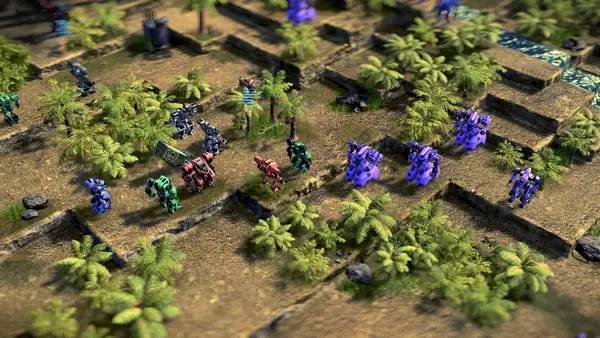 Кадр с взаимодействием персонажа и объекта в FRONT MISSION 1st Remake