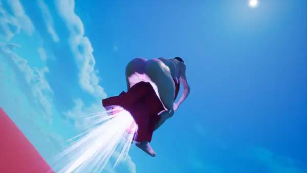 Кадр с взаимодействием персонажа и объекта в FUCK STALIN