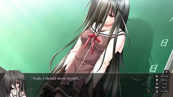 Кадр с взаимодействием персонажа и объекта в G-senjou no Maou - The Devil on G-String
