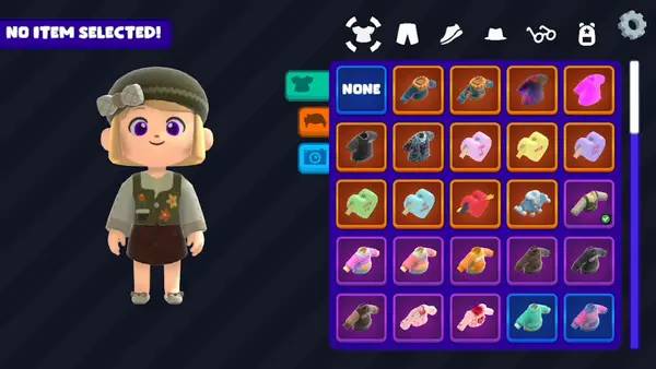 Кадр с взаимодействием персонажа и объекта в Galactic Getaway