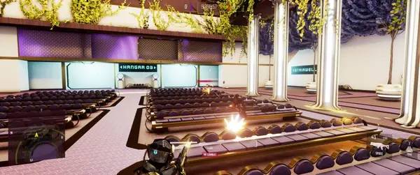 Кадр с взаимодействием персонажа и объекта в Galaxy in Turmoil