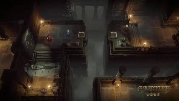 Кадр с взаимодействием персонажа и объекта в Gauntlet Slayer Edition