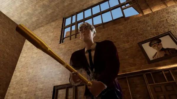 Кадр с взаимодействием персонажа и объекта в Gazmatera 2 America's Least Wanted