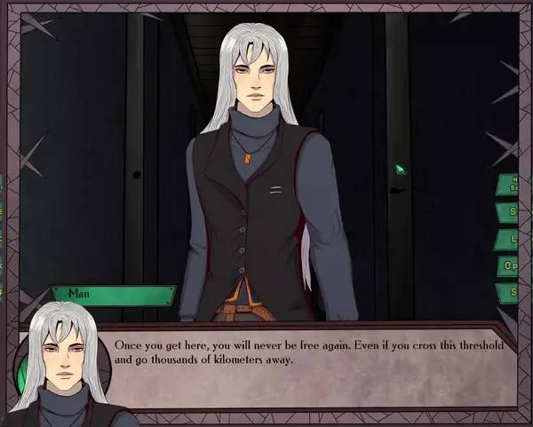 Кадр с взаимодействием персонажа и объекта в Gear of Glass  Eolarn's war