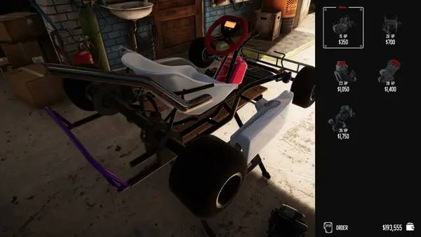 Кадр с взаимодействием персонажа и объекта в Gearhead Karting Simulator - Mechanic and Racing