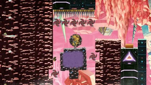 Кадр с взаимодействием персонажа и объекта в GIGA WRECKER