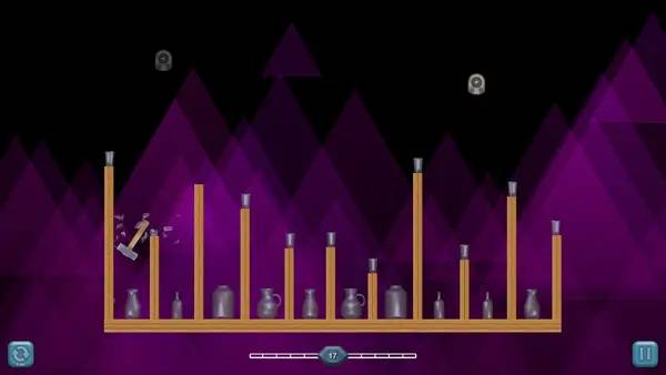 Кадр с взаимодействием персонажа и объекта в GlassSmash 2