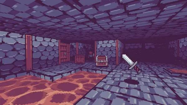 Кадр с взаимодействием персонажа и объекта в Gloomgrave