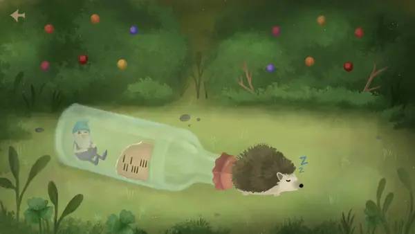 Кадр с взаимодействием персонажа и объекта в Gnomdom