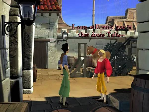 Кадр с взаимодействием персонажа и объекта в Gold & Glory  The Road to El Dorado