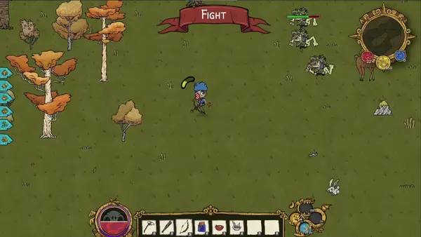 Кадр с взаимодействием персонажа и объекта в Good Heavens!