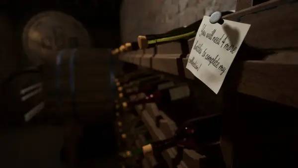 Кадр с взаимодействием персонажа и объекта в Gordian Rooms 1  A curious heritage