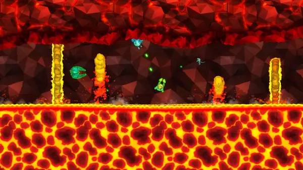 Кадр с взаимодействием персонажа и объекта в Gravitators