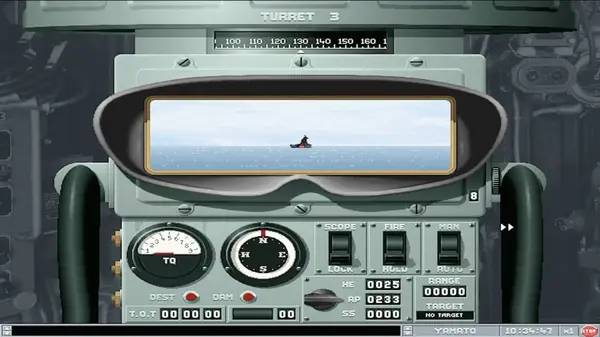 Кадр с взаимодействием персонажа и объекта в Great Naval Battles  The Final Fury