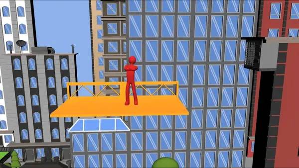 Кадр с взаимодействием персонажа и объекта в Gred