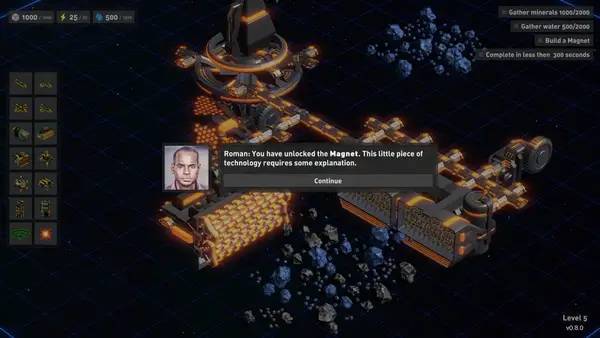 Кадр с взаимодействием персонажа и объекта в Grid Miner