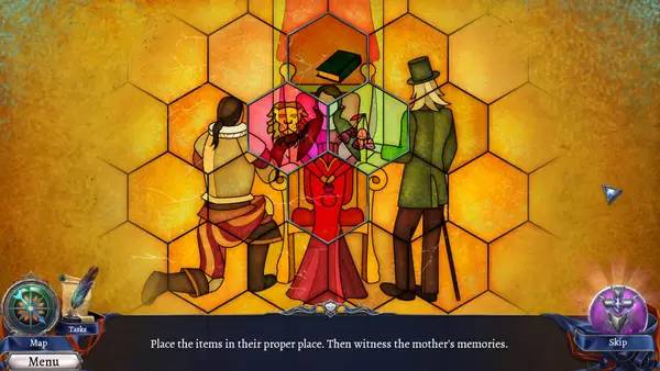 Кадр с взаимодействием персонажа и объекта в Grim Legends 3  The Dark City