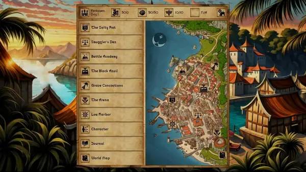Кадр с взаимодействием персонажа и объекта в Grim Tides - Old School RPG