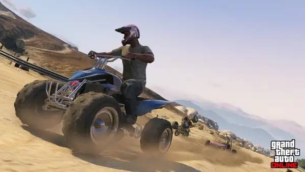 Кадр с взаимодействием персонажа и объекта в GTA 5 Online (ГТА 5 Онлайн)