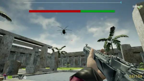 Кадр с взаимодействием персонажа и объекта в Gulman 4 Still alive