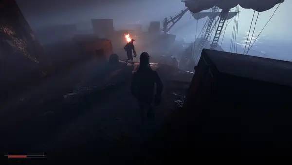 Кадр с взаимодействием персонажа и объекта в Gust of Wind