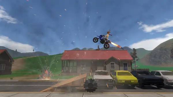 Кадр с взаимодействием персонажа и объекта в Guts and Glory