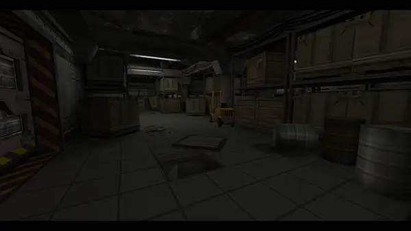 Кадр с взаимодействием персонажа и объекта в Half-Life Crossfire