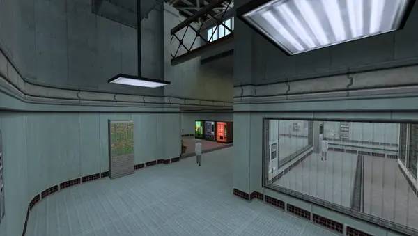 Кадр с взаимодействием персонажа и объекта в Half-Life Insecure