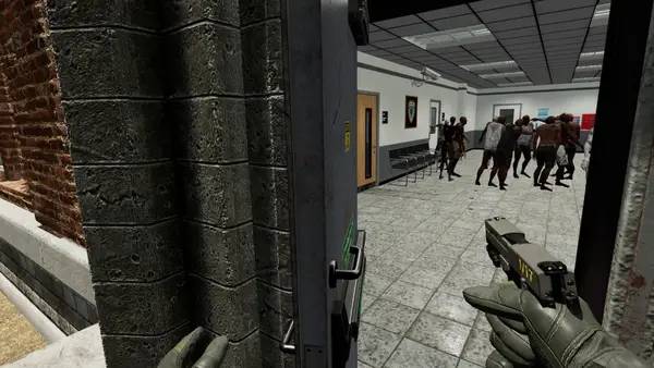 Кадр с взаимодействием персонажа и объекта в Hard Night VR