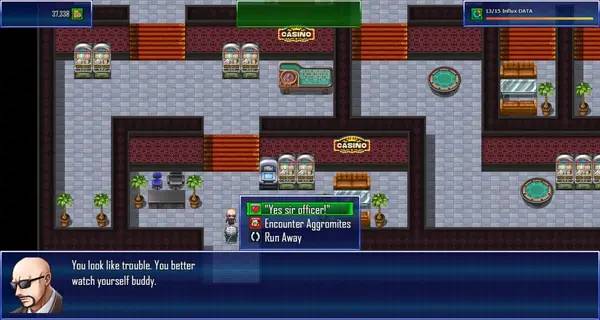 Кадр с взаимодействием персонажа и объекта в Hate Free Heroes RPG (2D 3D RPG Enhanced)