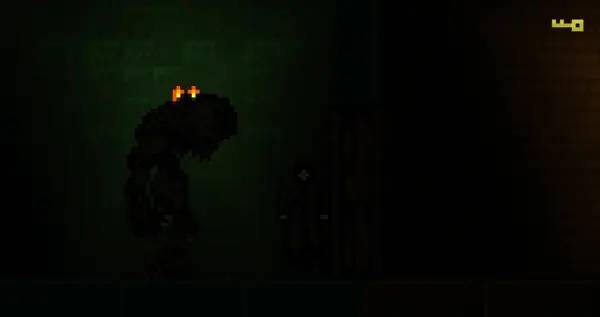 Кадр с взаимодействием персонажа и объекта в Heartbeat Regret