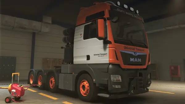 Кадр с взаимодействием персонажа и объекта в Heavy Cargo - The Truck Simulator