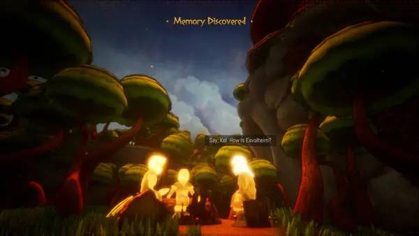 Кадр с взаимодействием персонажа и объекта в Heim