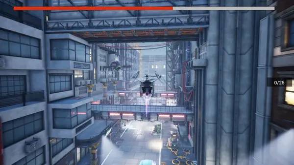 Кадр с взаимодействием персонажа и объекта в Hell Division