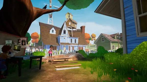 Кадр с взаимодействием персонажа и объекта в Hello Neighbor VR  Search and Rescue