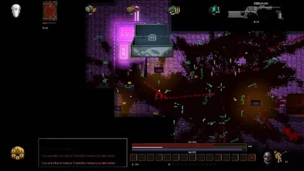 Кадр с взаимодействием персонажа и объекта в Hero of Not Our Time