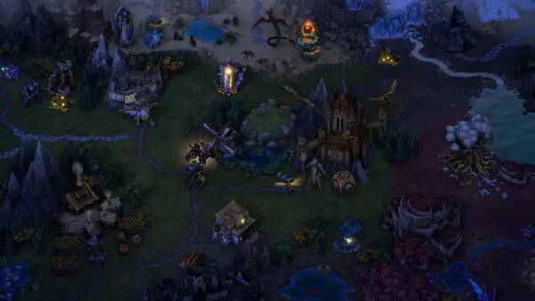 Кадр с взаимодействием персонажа и объекта в Heroes of Might and Magic  Olden Era
