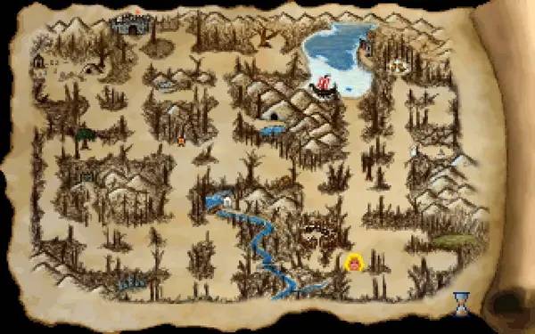 Кадр с взаимодействием персонажа и объекта в Heroine's Quest  The Herald of Ragnarok
