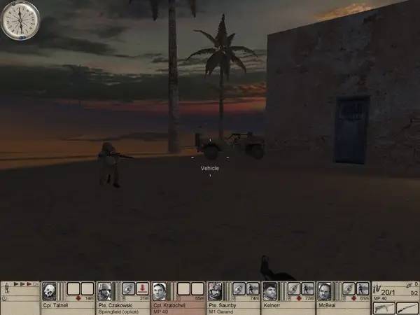 Кадр с взаимодействием персонажа и объекта в Hidden & Dangerous 2  Sabre Squadron