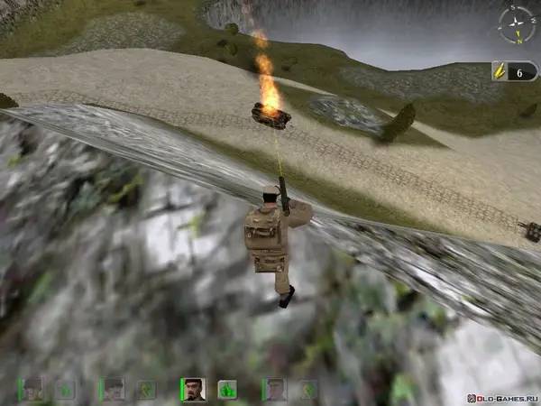 Кадр с взаимодействием персонажа и объекта в Hidden and Dangerous - Fight For Freedom