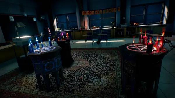 Кадр с взаимодействием персонажа и объекта в Hide and Shriek