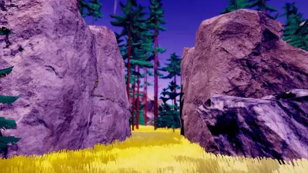 Кадр с взаимодействием персонажа и объекта в Hike