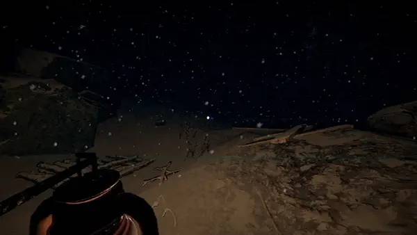 Кадр с взаимодействием персонажа и объекта в Hinter