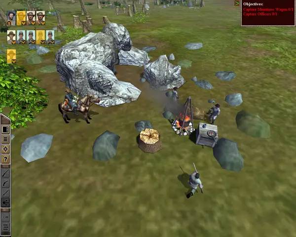 Кадр с взаимодействием персонажа и объекта в Hinterland Orc Lords