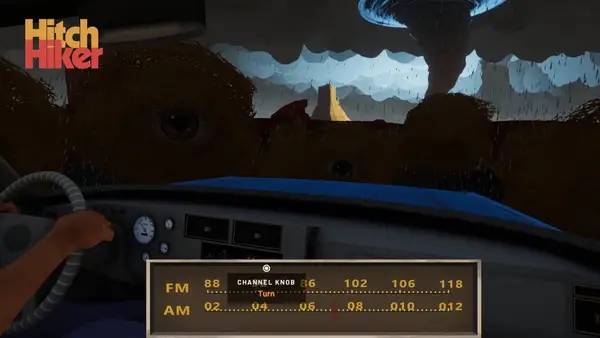 Кадр с взаимодействием персонажа и объекта в Hitchhiker - A Mystery Game