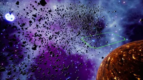 Кадр с взаимодействием персонажа и объекта в Homeworld Defense